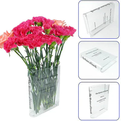 Bookcraft™ - Book Shaped Acrylic Vase (50% OFF)