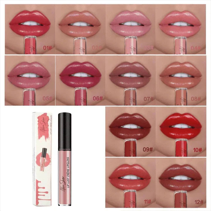 12 Colors Cream Texture Lip Gloss Waterproof - 1+1 FREE!