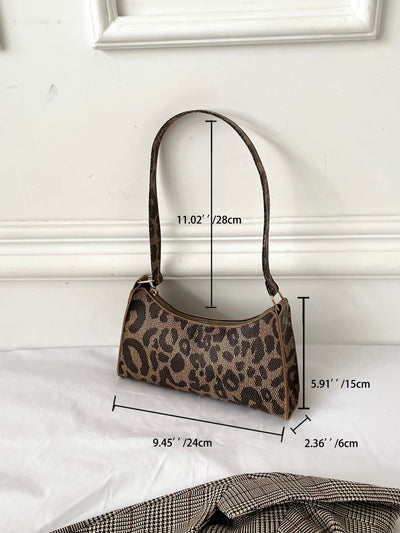 Leopard Print Baguette Bag