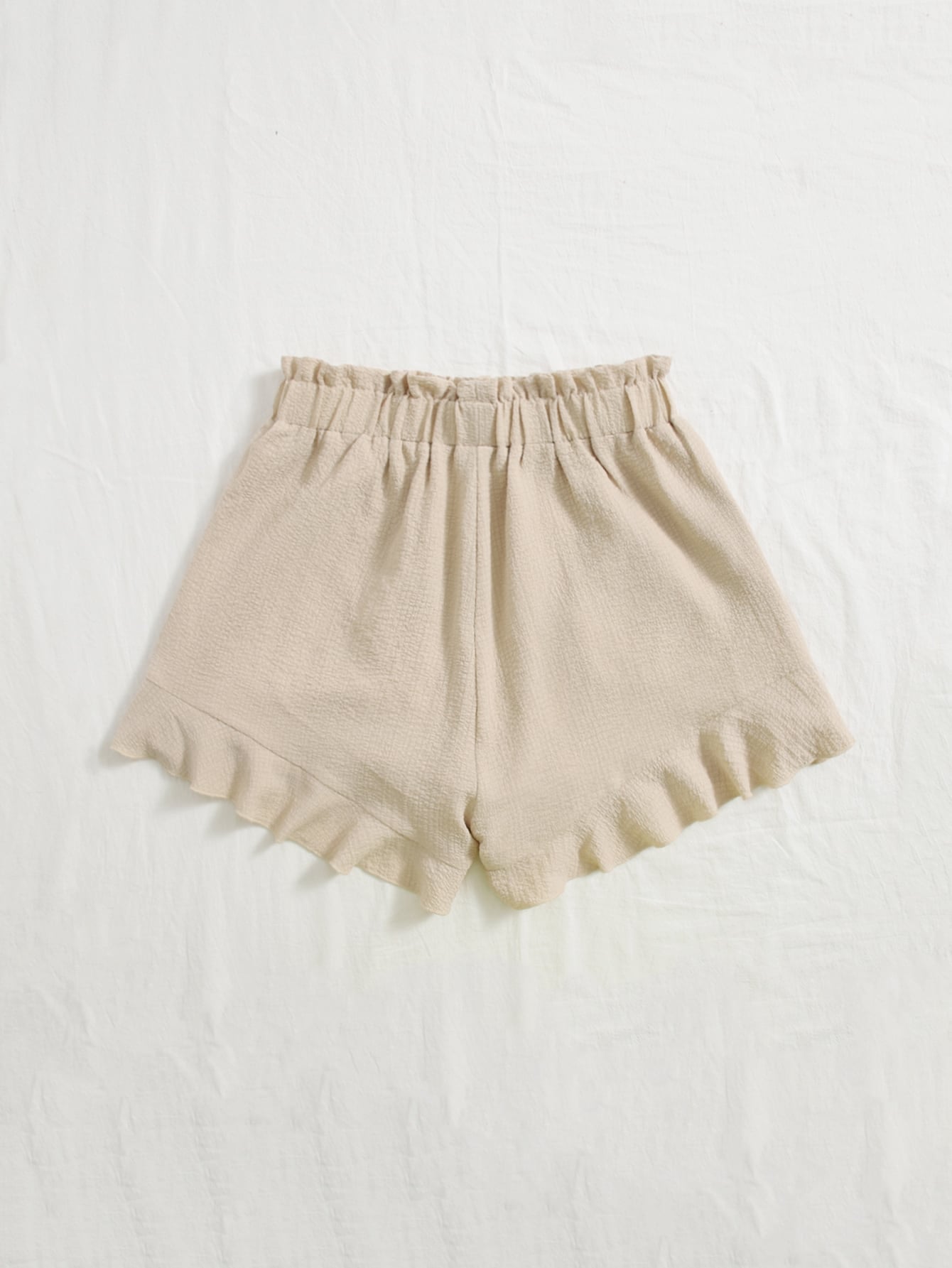 Shorts with Paper Bag Waist, Ruffles