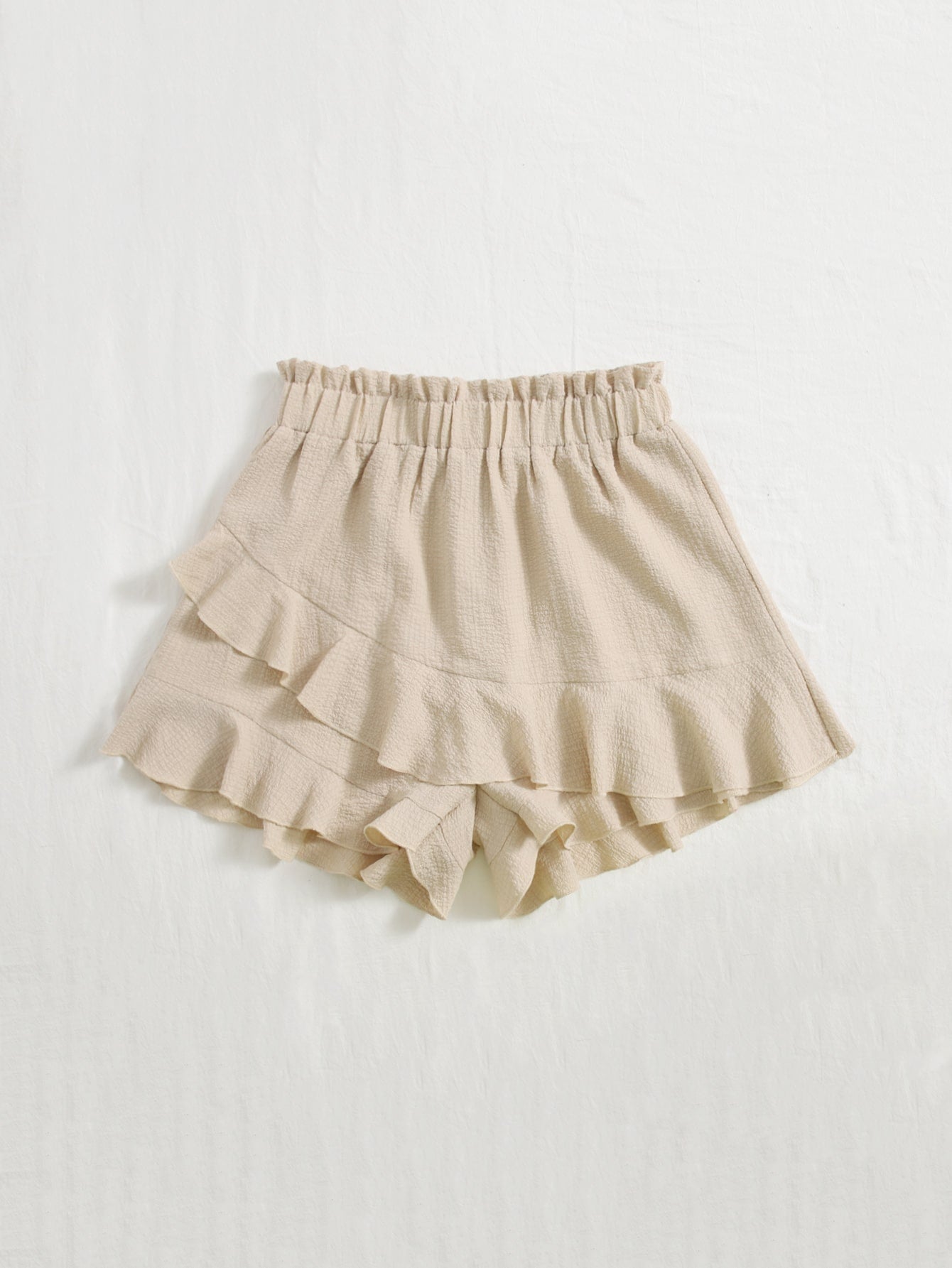 Shorts with Paper Bag Waist, Ruffles