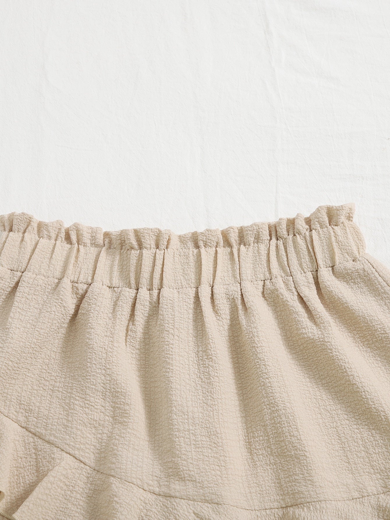 Shorts with Paper Bag Waist, Ruffles