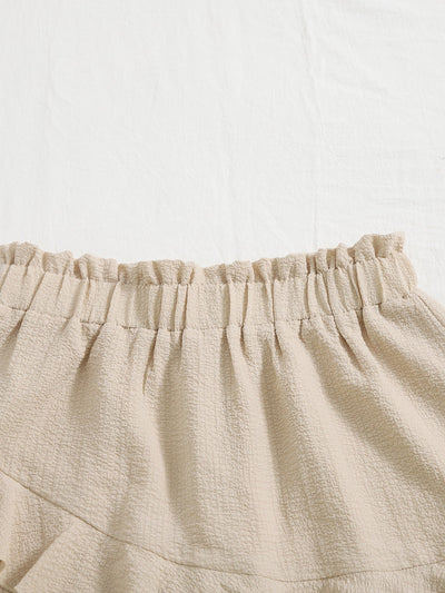 Shorts with Paper Bag Waist, Ruffles