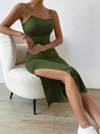 Cami dress with slit