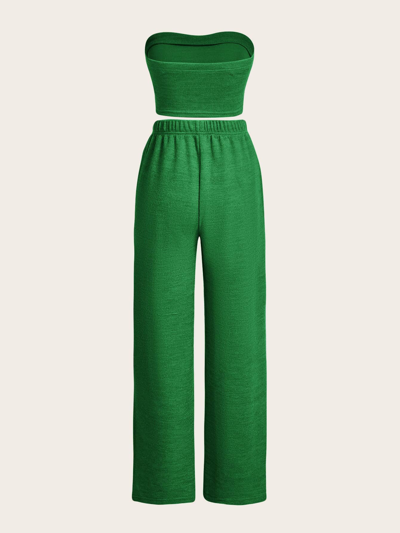 TRENDING Crop Tube Top & Wide Leg Pants