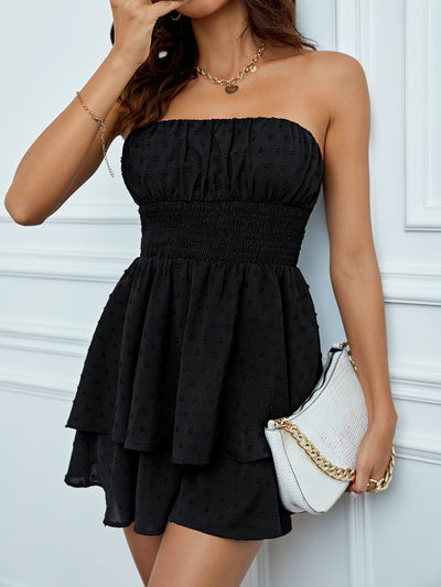 Tall Tube Romper with Ruffles