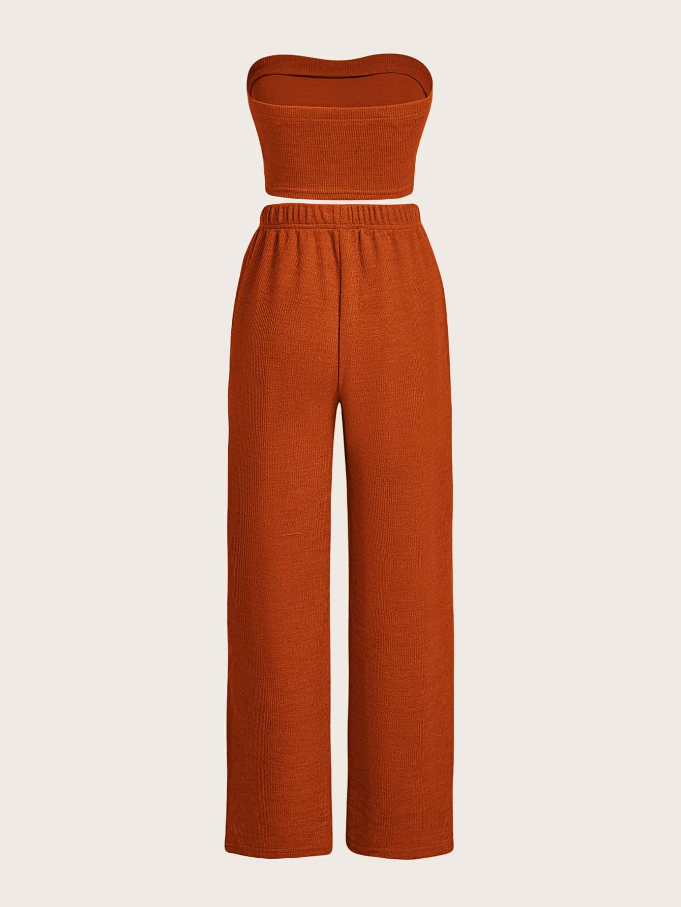 TRENDING Crop Tube Top & Wide Leg Pants