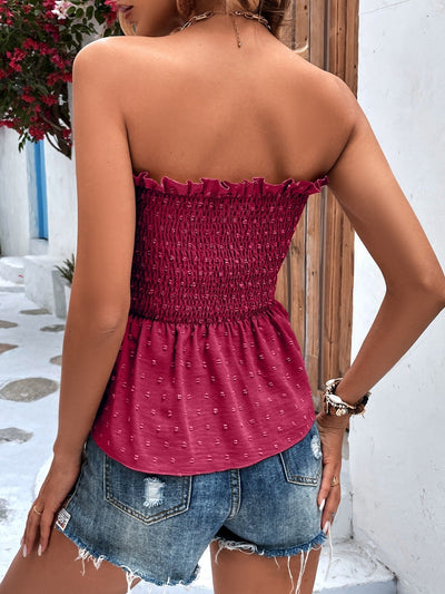 Tube Top with Ruffle Trim