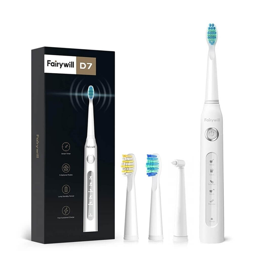 FairyWill™ D7 | Rechargeable Electric Sonic Toothbrush