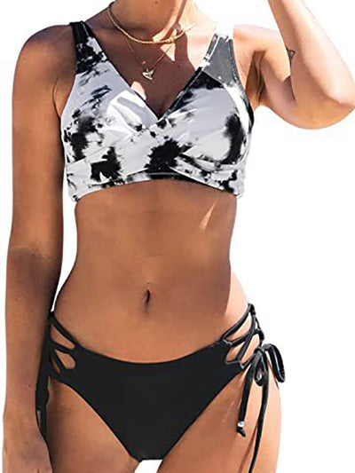 Modioza Lace Up Sexy Hot Fitness Sommer Strand Bikini Set Neu