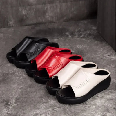 Dawn™ - Orthopedic House Slippers with Platform Made of Leather (50% OFF)