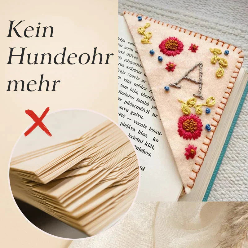 40% DISCOUNT | Personalized Hand-Embroidered Corner Bookmark