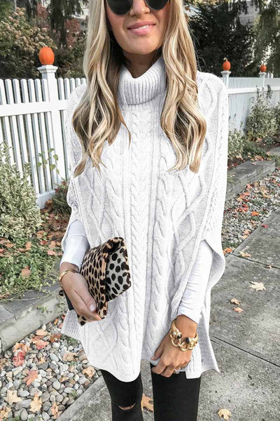 Elara™ - High-neck Cable Knit Sweater (50% OFF)