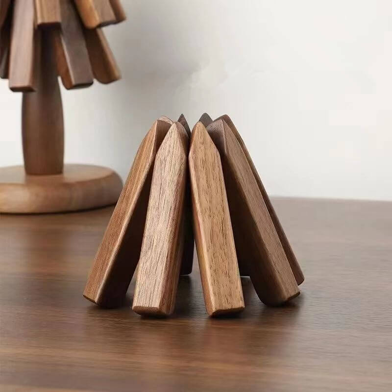 TableTree™ - Artistic Walnut Wood Placemats (50% DISCOUNT)