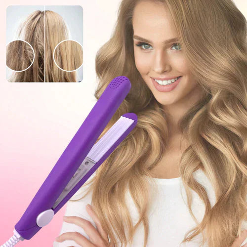 2 in 1 Ceramic Mini Curling Iron and Hair Straightener