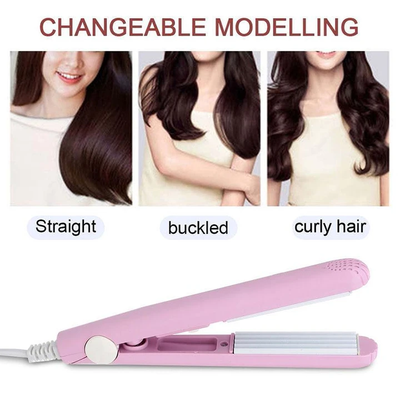 2 in 1 Ceramic Mini Curling Iron and Hair Straightener