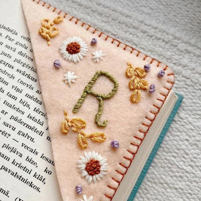 40% DISCOUNT | Personalized Hand-Embroidered Corner Bookmark