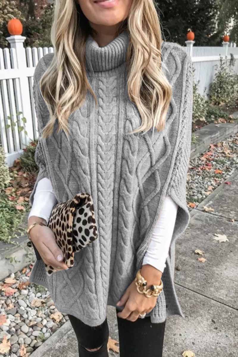 Elara™ - High-neck Cable Knit Sweater (50% OFF)