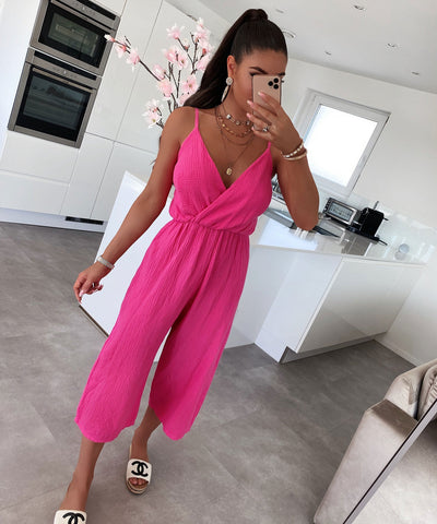 Musselin Jumpsuit Valeria Pink