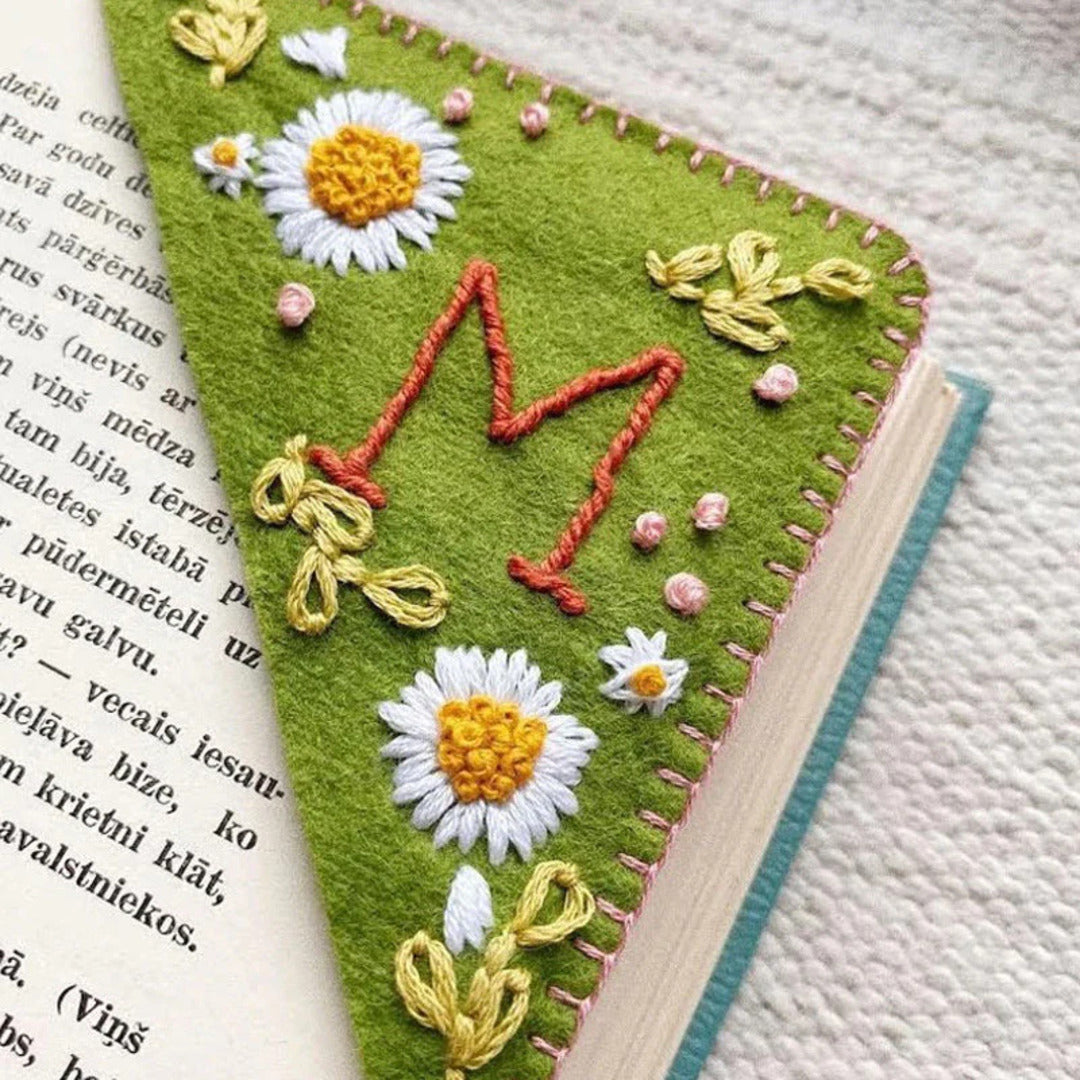 40% DISCOUNT | Personalized Hand-Embroidered Corner Bookmark