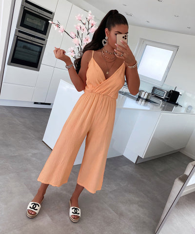 Musselin Jumpsuit Valeria Hellorange