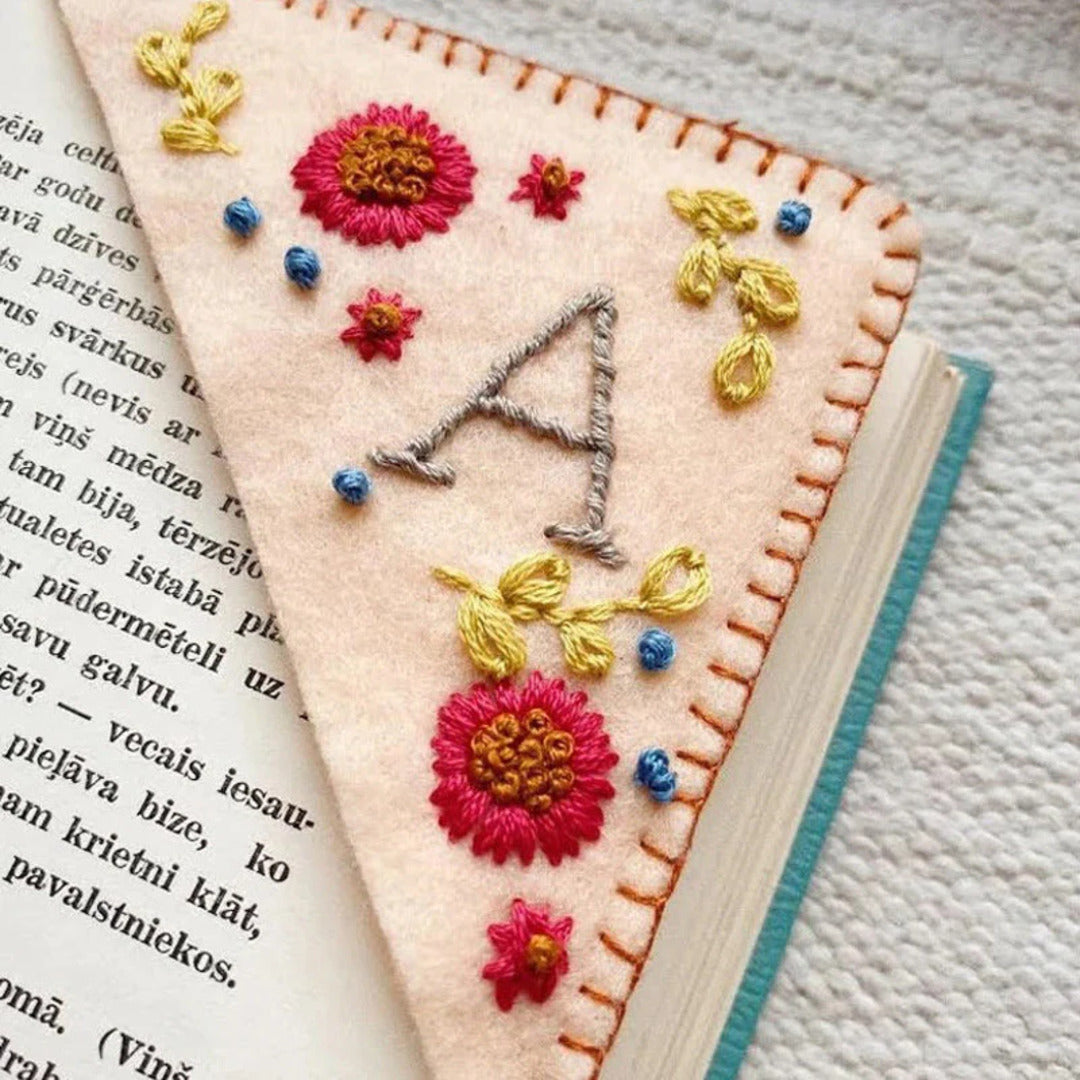 40% DISCOUNT | Personalized Hand-Embroidered Corner Bookmark