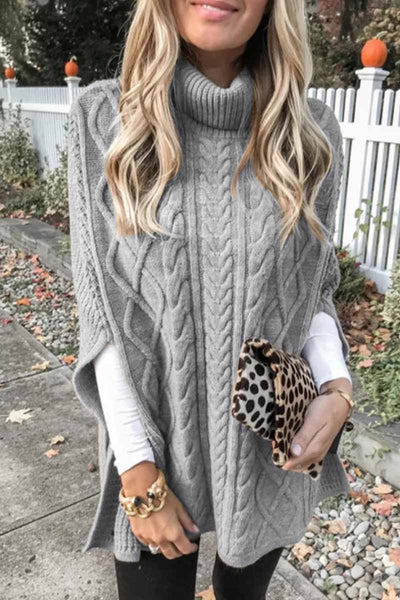 Elara™ - High-neck Cable Knit Sweater (50% OFF)