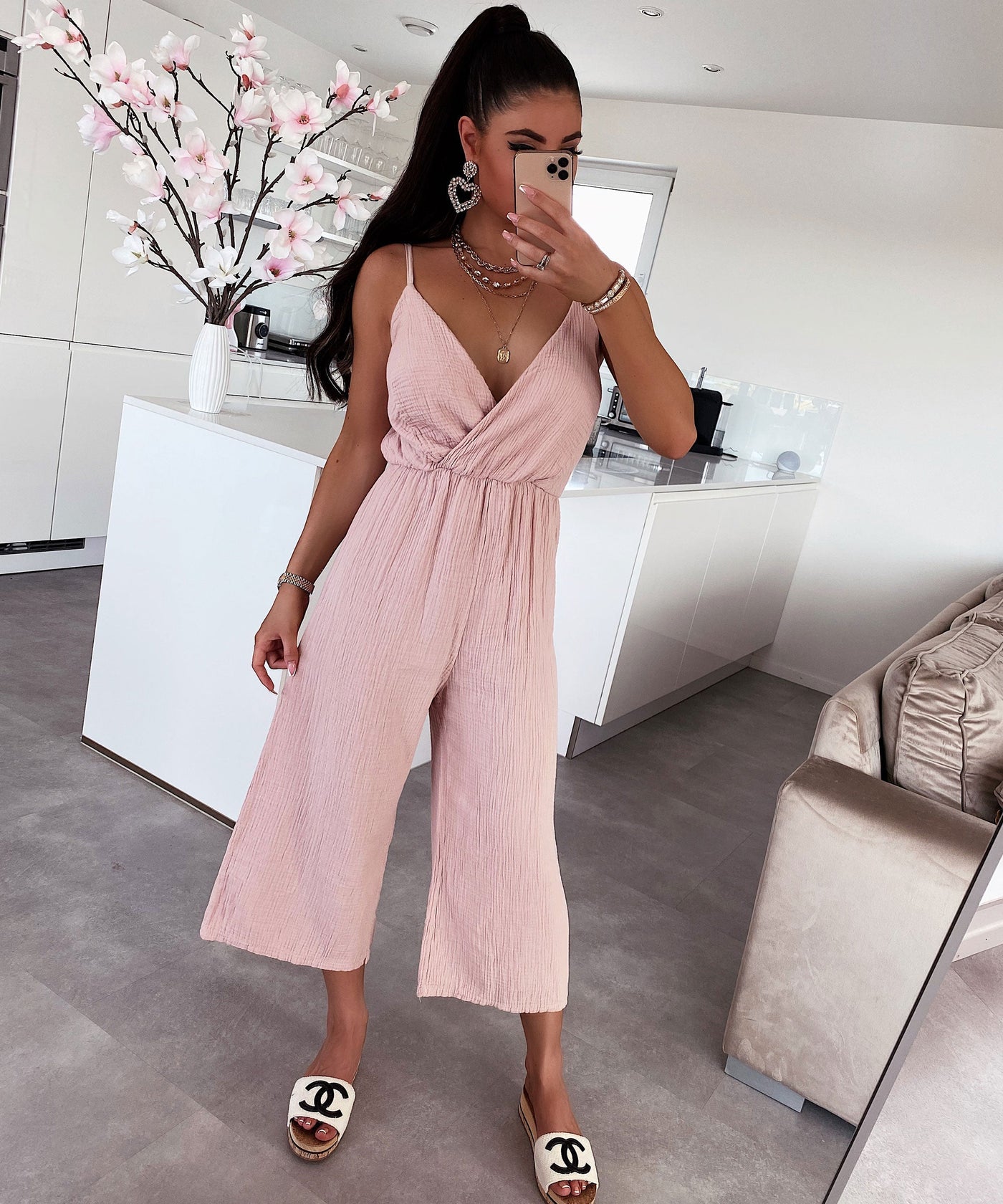 Muslin Jumpsuit Valeria Pink