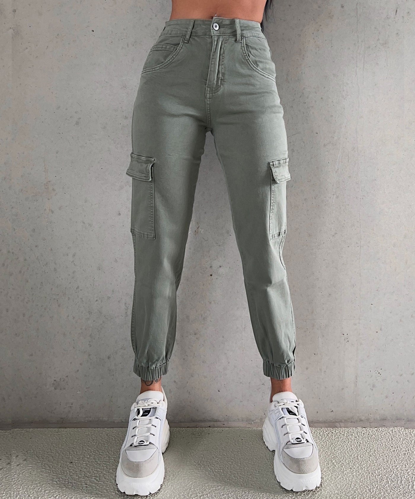 Stretch Cargojeans Elena Khaki