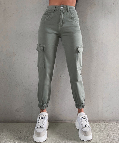 Stretch Cargojeans Elena Khaki