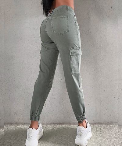 Stretch Cargojeans Elena Khaki