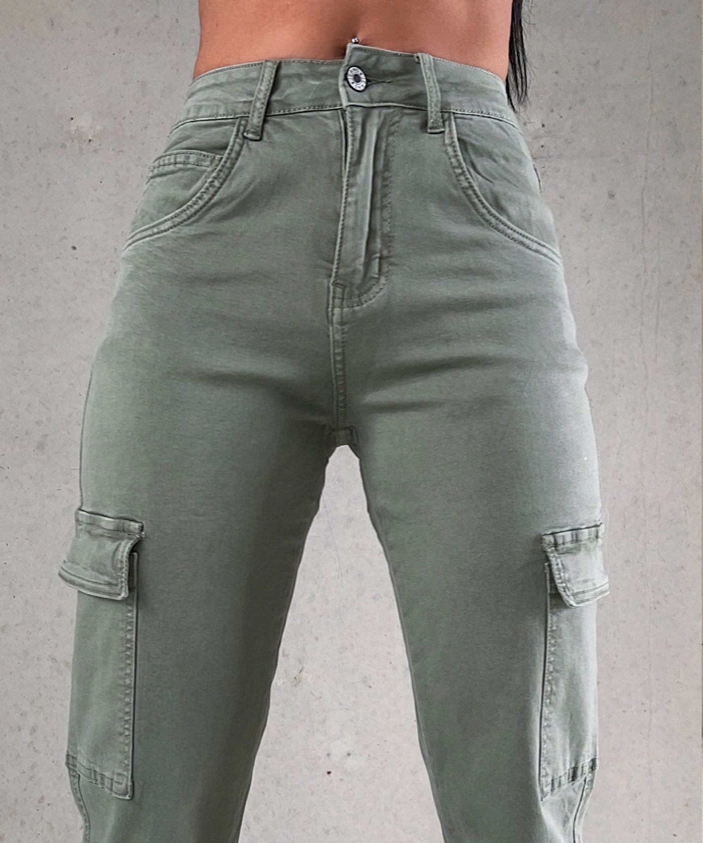 Stretch Cargojeans Elena Khaki