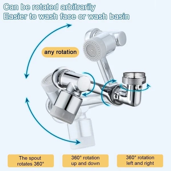 AquaTwist™ - Rotatable 1080° Robot Arm Faucet (50% DISCOUNT)