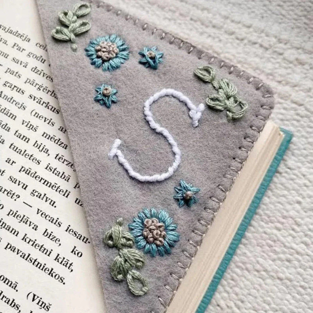 40% DISCOUNT | Personalized Hand-Embroidered Corner Bookmark