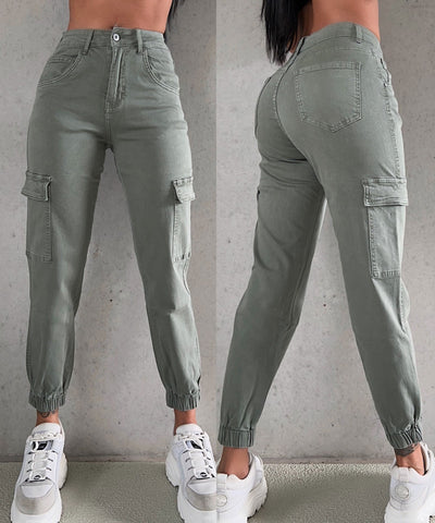 Stretch Cargojeans Elena Khaki