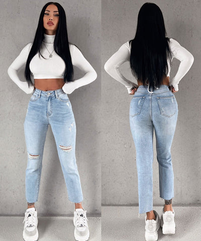 Mum Jeans Paloma Hellblau