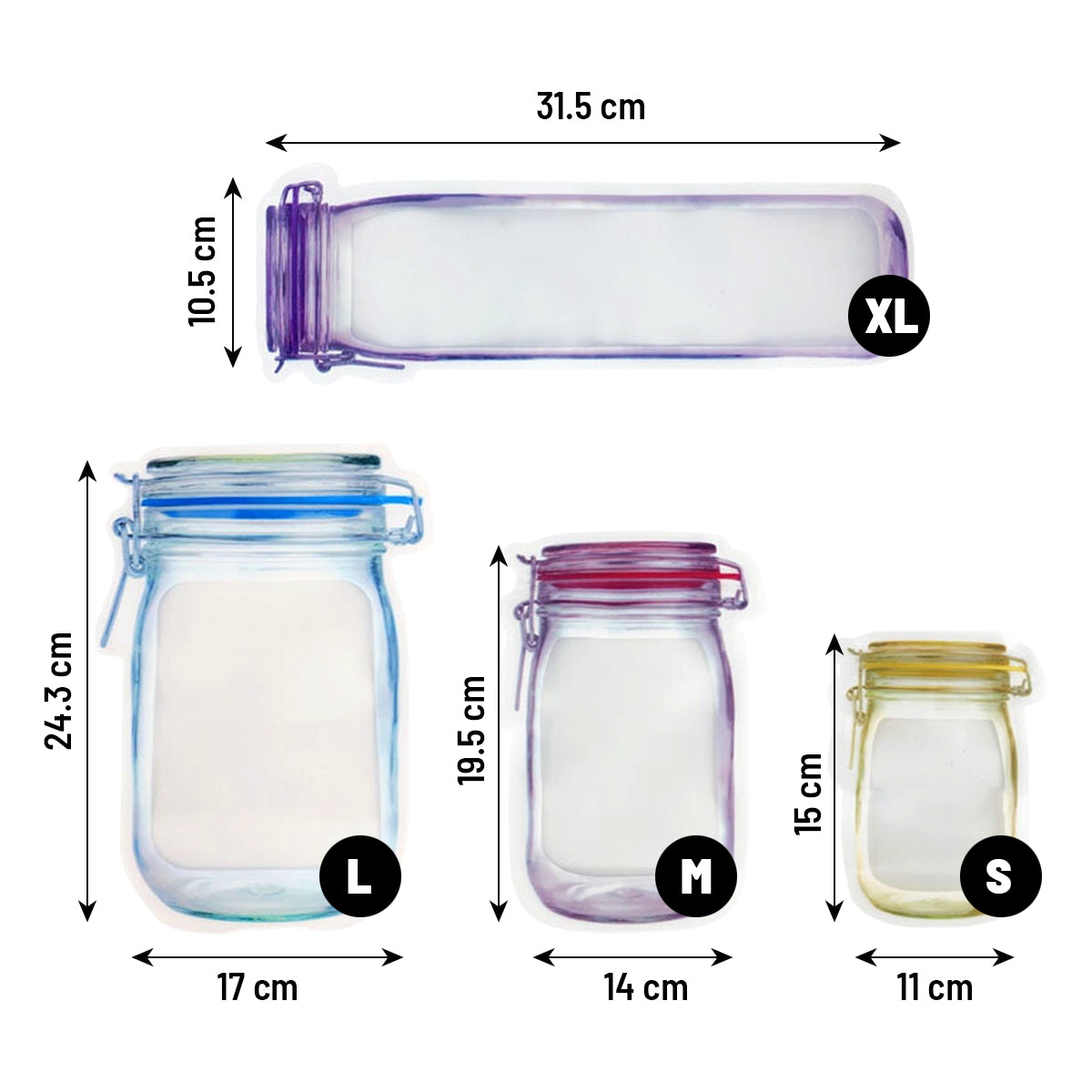 ZipBottle™ Pot-Shaped Storage Bag