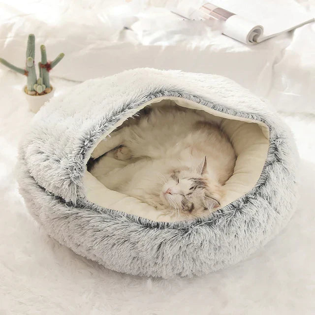 CatBed™ - Plush Hooded Cat Cocoon (50% DISCOUNT)