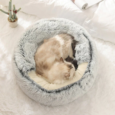 CatBed™ - Plush Hooded Cat Cocoon (50% DISCOUNT)