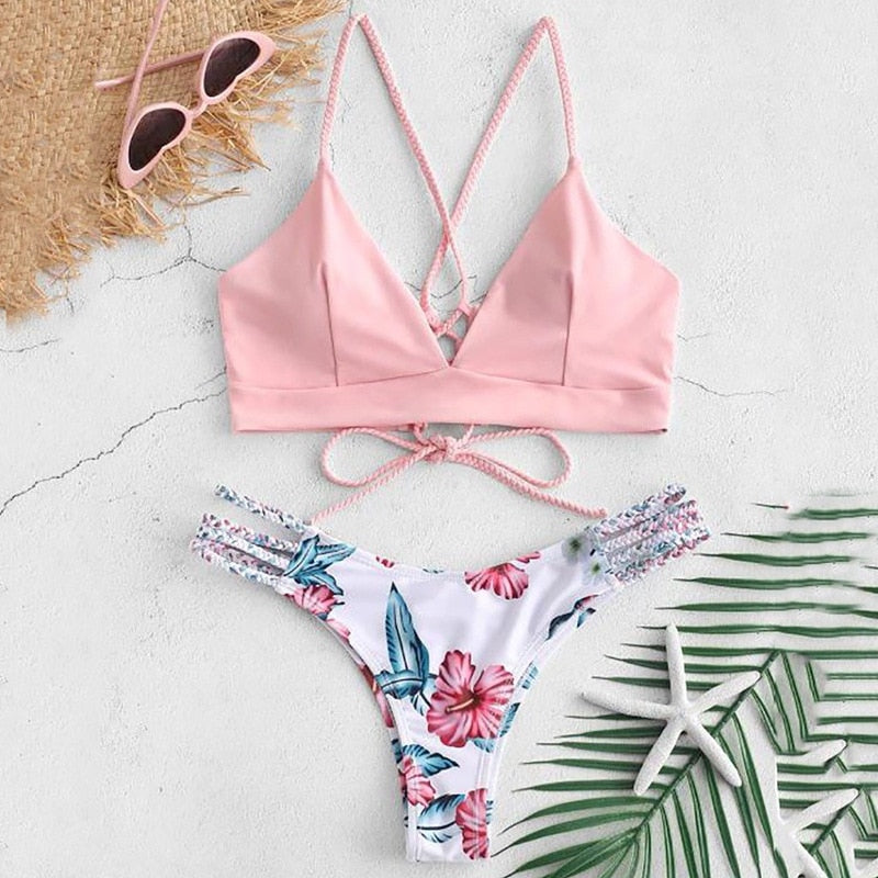 Modioza Cut Flower Bikini Set