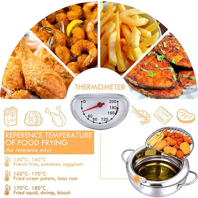 ChefFry™ - Stainless Steel Fryer with Thermometer (50% OFF)