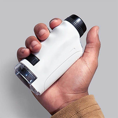 Portable pocket microscope with adjustable 60-120x zoom