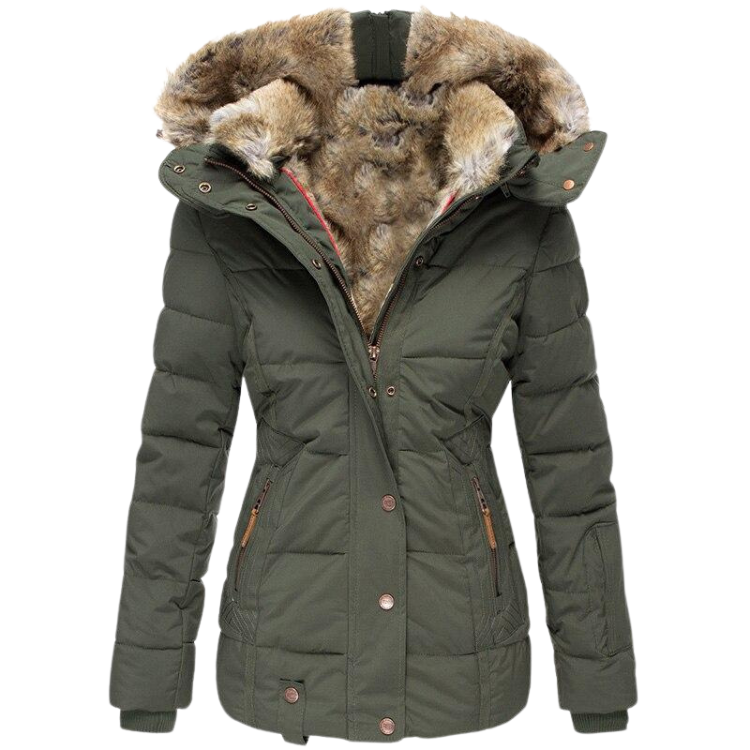 Solène™ - Casual Fur Coat with Hood (50% OFF)