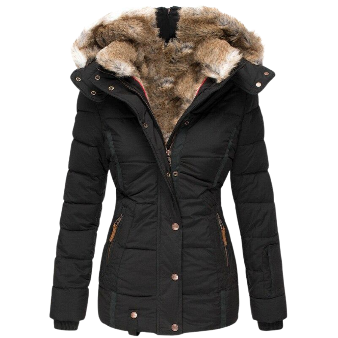 Solène™ - Casual Fur Coat with Hood (50% OFF)