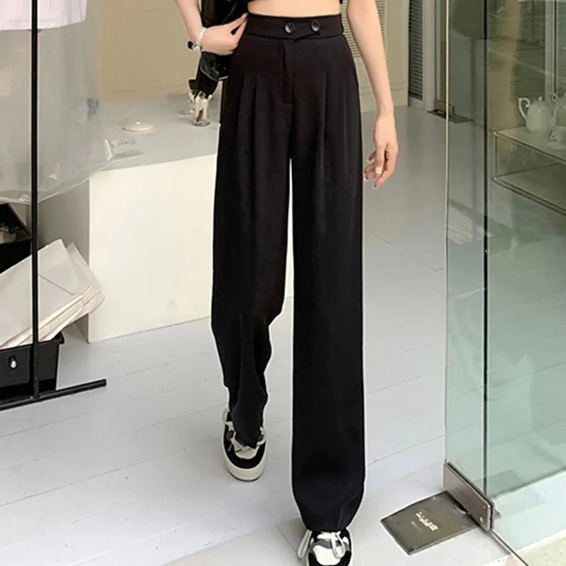 Kenna™ - Stylish Korean Button High Waist Pants