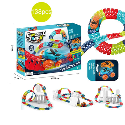 Glidex™ - Assembled LED Racing Track for Kids