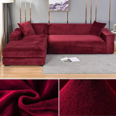 Comfelle™ - Luxury Velvet Stretch Sofa Cover