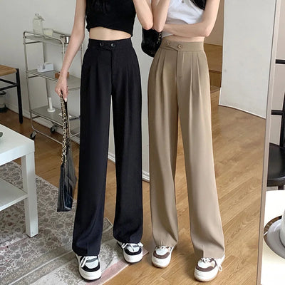 Kenna™ - Stylish Korean Button High Waist Pants