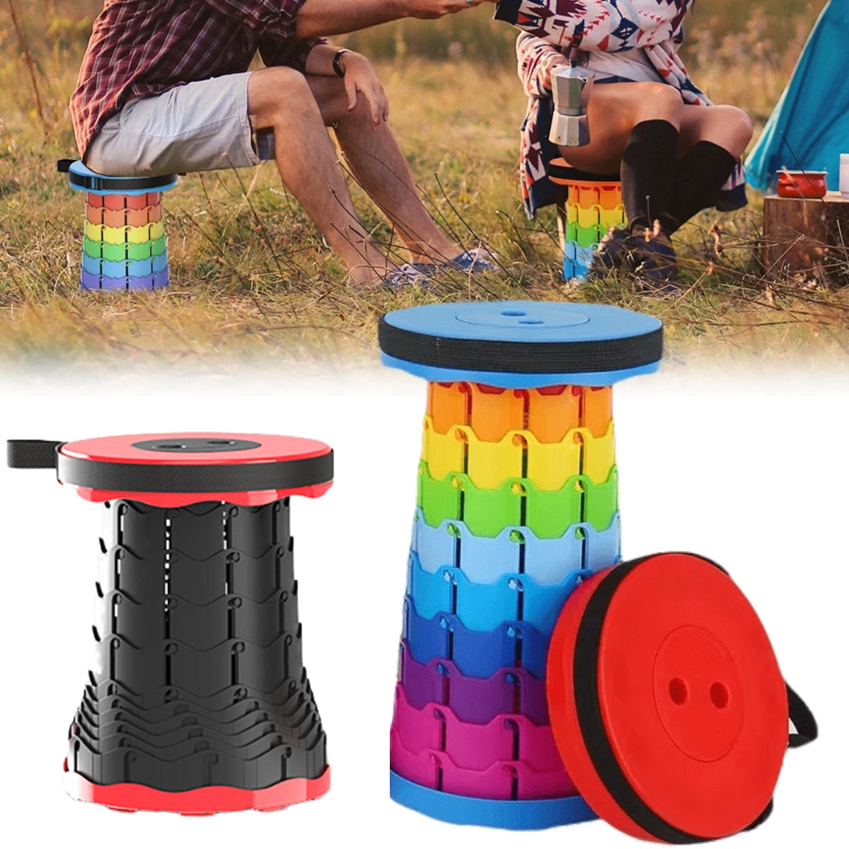 RainbowChair™ - Telescopic Adjustable Folding Stool (50% OFF)