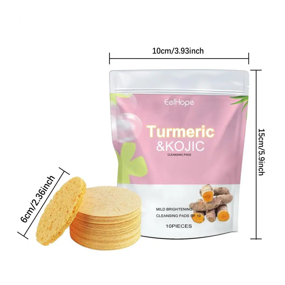 GlowTurm Pads™ – Turmeric Infused Exfoliating Facial Sponges